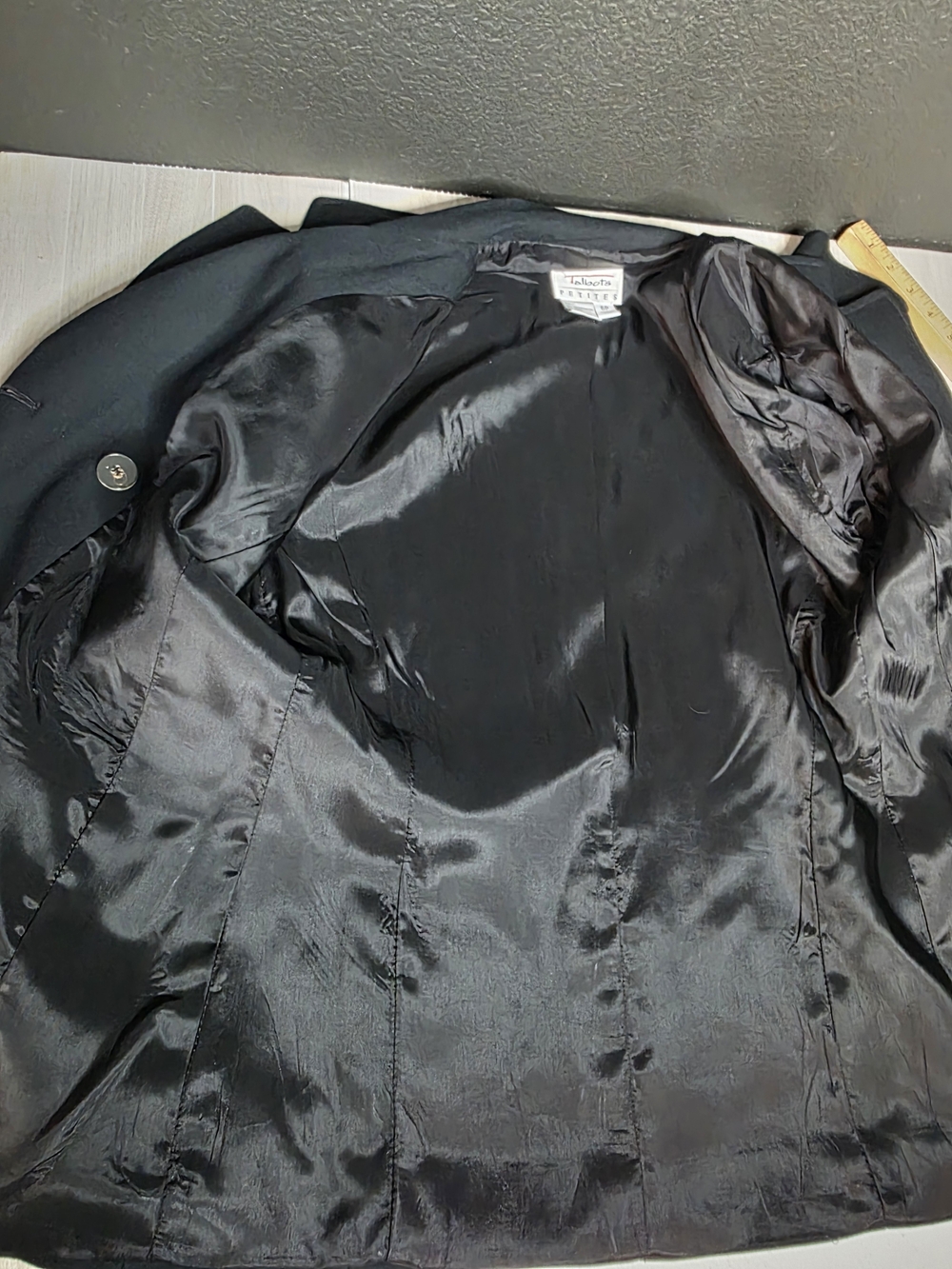 1990s Vintage Talbots Black Double-Breasted Women’s Jacket/Blazer Made In USA - Picture 9 of 9